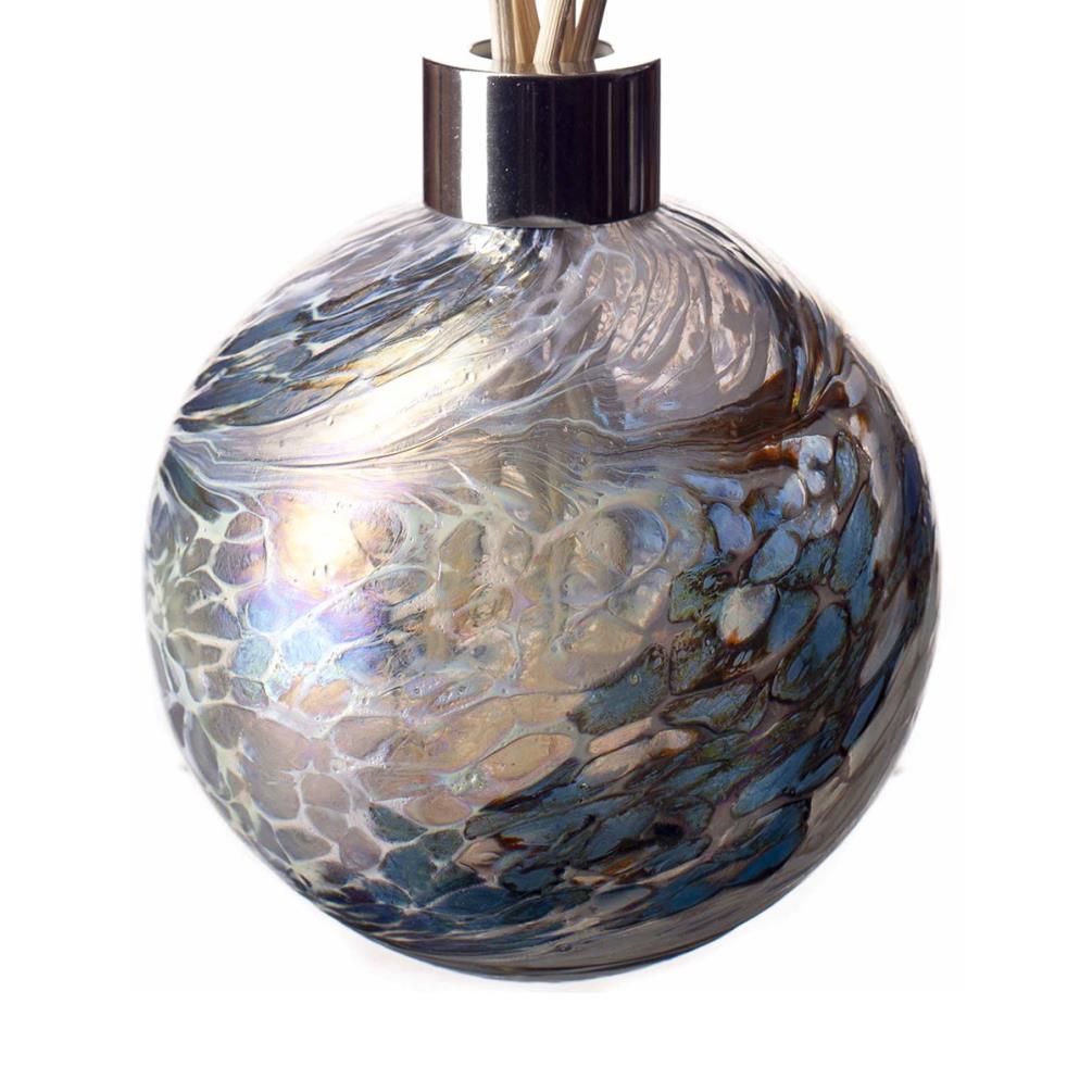 Amelia Art Glass White, Blue & Grey Sphere Reed Diffuser Extra Image 1